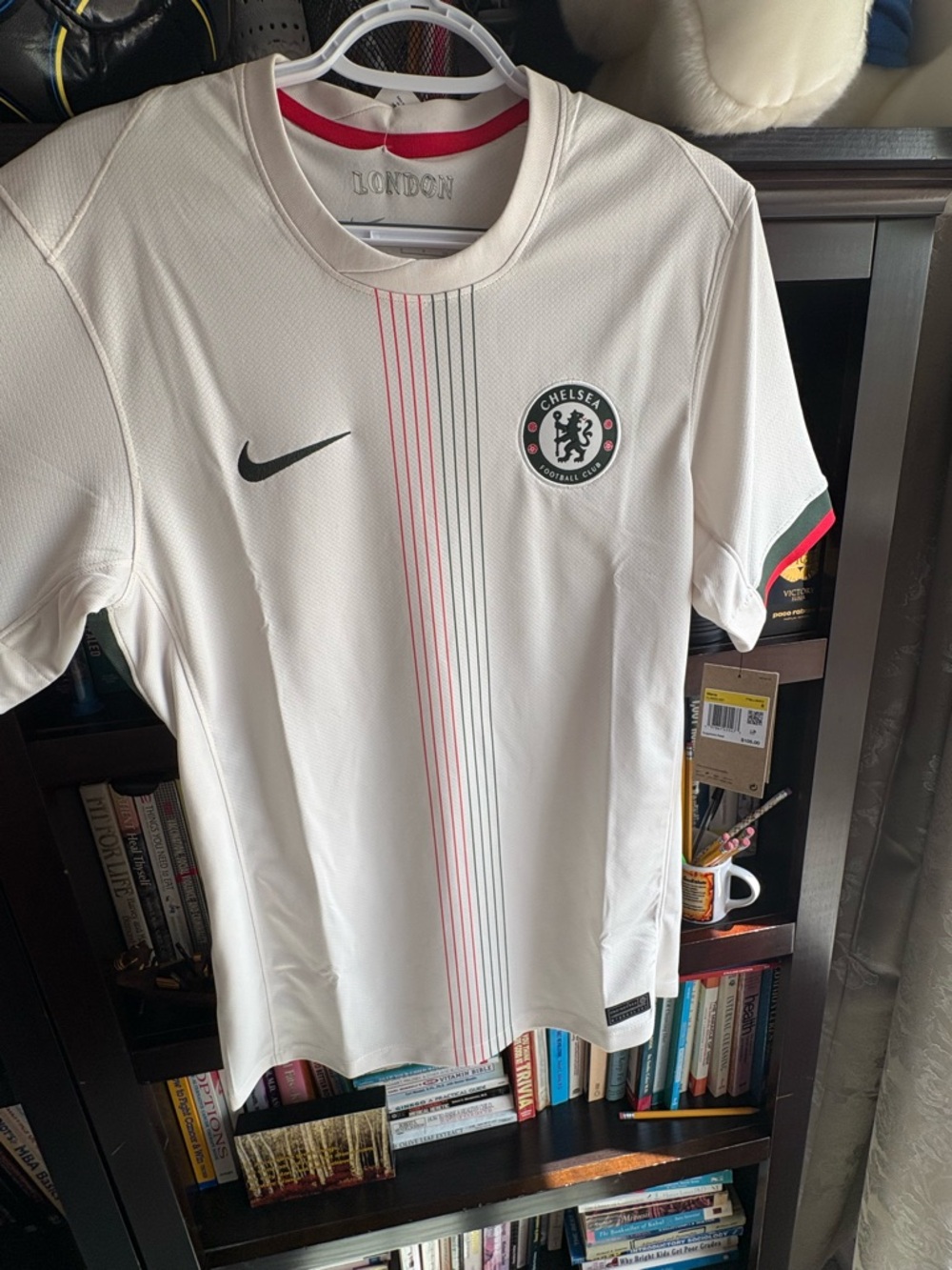 Nike Men's White Tagged Football/Soccer Jersey - Yellow Label